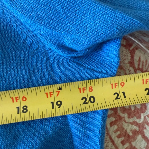 NWOT J.Jill Blue Crew Neck Linen-Cotton Blend Sweater SZ M - Picture 12 of 13